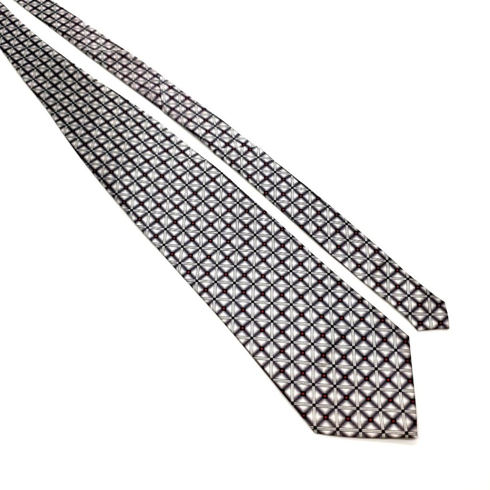 Fuliwang Mens Necktie Silver Black Shiny Accessory Office Work Casual Dad Gift
